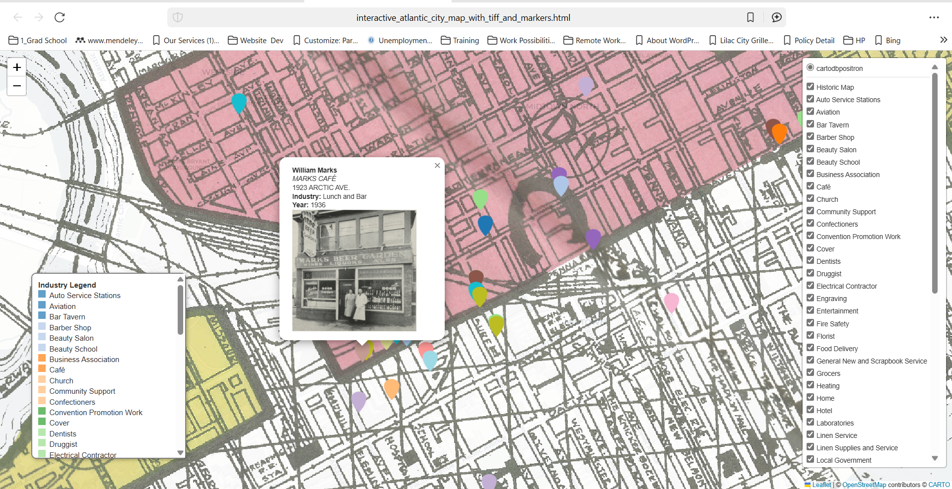 Screenshot of Atlantic City Board of Trade Project